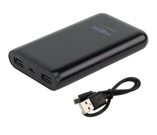 Akku Powerbank mobiler Zusatzakku Li-ION USB Akku 5V 10000mAh Lithium Akkupack