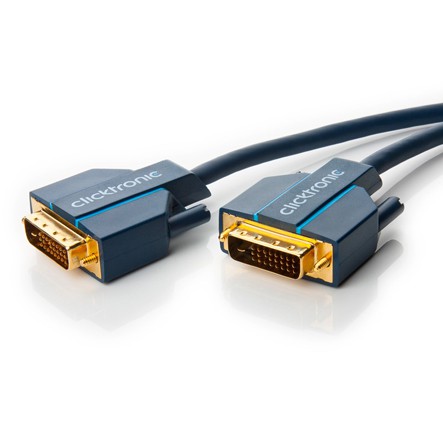 1m DVI Kabel mit 2x DVI-D Stecker DVI-24+1pol HQ