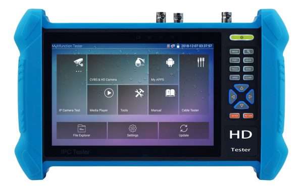 Prüfgerät Testmonitor für Kamerasysteme AHD TVI CVI SDI CVBS IP LAN ONVIF RS485