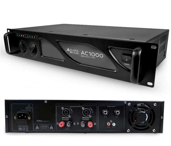 Stereo Verstärker 2x500W PA 19zoll Endstufe AC-1000