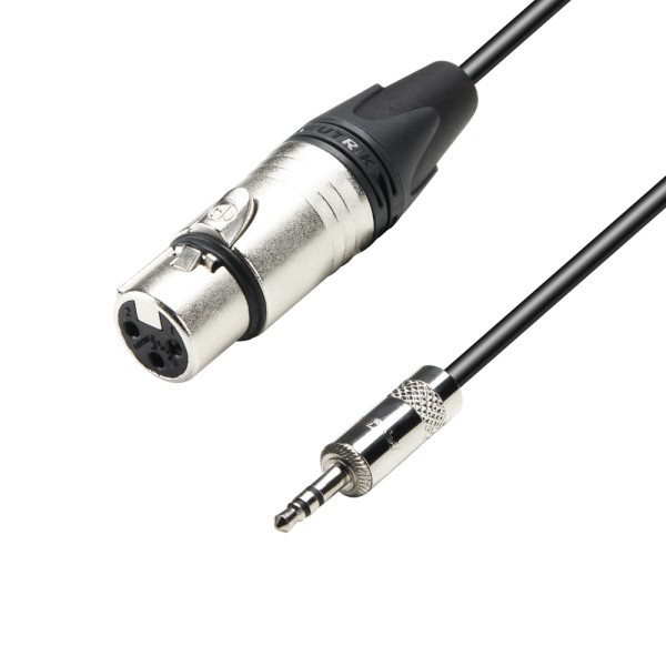 0,5m XLR Klinke Kabel 3,5mm Klinkenstecker auf XLR Kupplung geschirmt