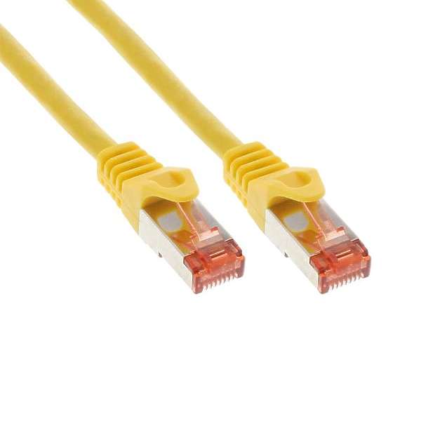 0,25m LAN Kabel Cat6 Patchkabel Gelb PIMF SFTP