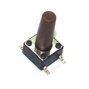 SMD Taster Minitaster liegend 6,2x6,2mm Höhe mit Knebel 13mm Platinentaster