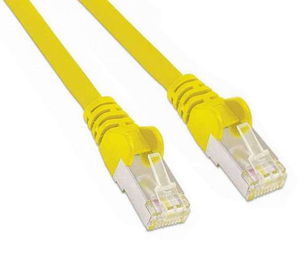 0,25m LAN Kabel Cat6A Patchkabel Gelb PIMF 1GB 10GB SFTP