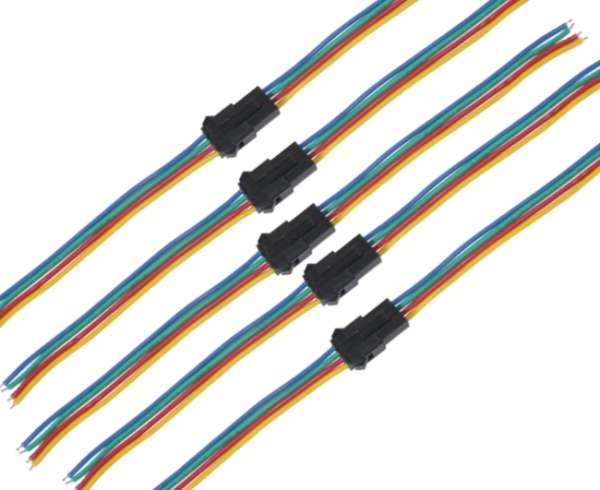 LED Kabel mit RGB Stecker Molex 4pol Stecker 4pol Steckverbinder - 5Stück Pack -