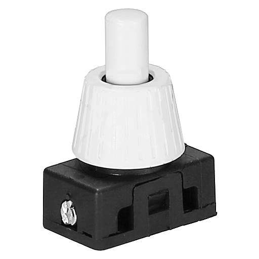 Schalter Druckschalter zu Schnurschalter und Nachttischlampen Kopf Weiss