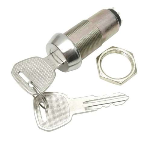 Schlüsselschalter mit Wechslerkontakt 3A 250V 24x50mm