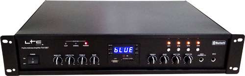 ELA Verstärker 120/90W mit 4-8Ohm 100V 4Zonen Bluetooth USB MP3 Player UKW Tuner und FB
