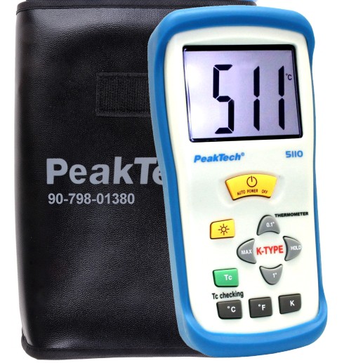 Temperatur Messgerät mit Kabelfühler 1-Kanal P5110 Digital Thermometer