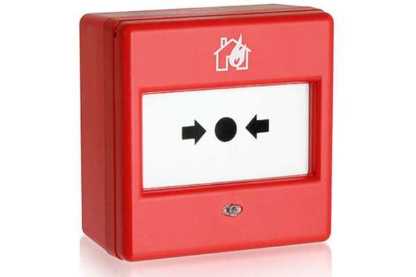 Hausalarm Alarmtaster Feuer Brand ROT EN54-11 87x87x53mm IP24 Handfeuermelder