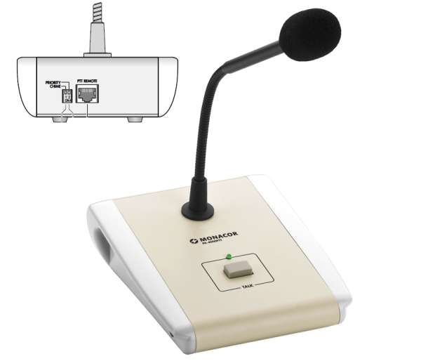 PA-4000PTT Mikrofon Sprechstelle mit Schwanenhalsmikro ohne Platine 1xRJ45 Busmikrofon