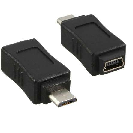 USB Adapter Micro-USB-Stecker B auf Mini USB-Buchse