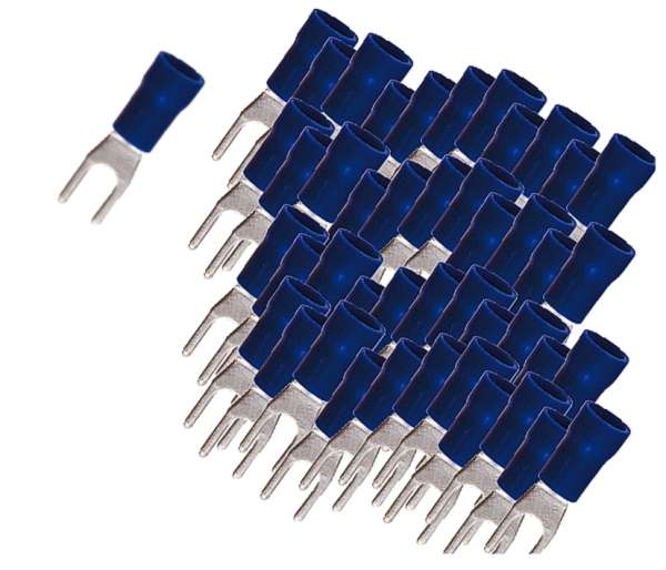 Kabelschuh Gabelschuh M4 U-Schuh Blau 100er-Pack