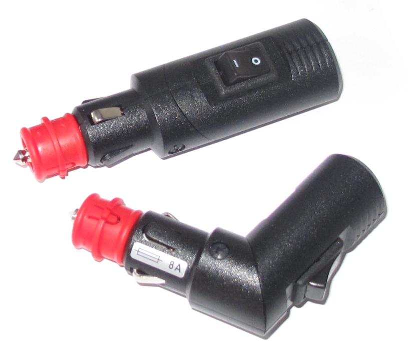 Sicherung Stecker mit Schalter On OFF MwSt NEU BOOT Zigarettenanzünder AN AUS 