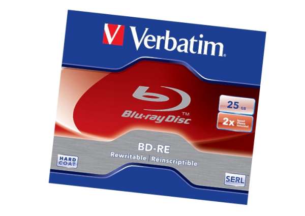 BluRay Rohling BD-RE 25GB Verbatim 2x Rewritable Blu-Ray