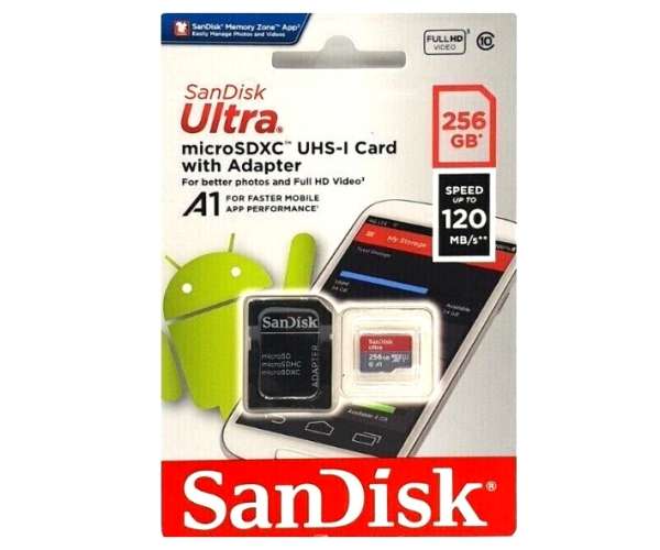 256GB SD Karte Micro SDXC Speicherkarte mit SD-Adapter Class10