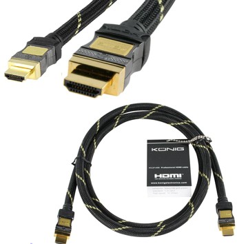 0,75m HDMI Kabel HighSpeed Textilmantel HighEnd
