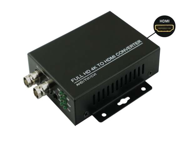 Signalkonverter 4in1 CVBS AHD TVI CVI bis 4K auf HDMI Signal Konverter