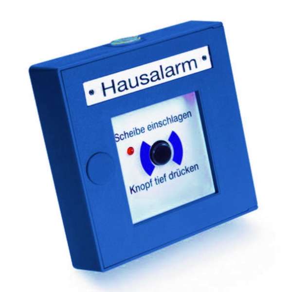 Hausalarm Alarmtaster BLAU EN60849 135x135x37mm
