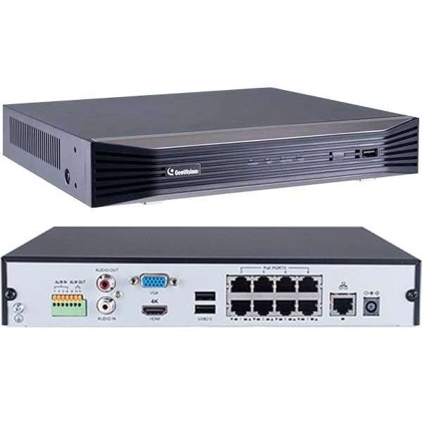 IP NVR 8-Kanal Recorder mit 2TB HDD Videoserver SNVR0812 mit HDMI VGA PoE Maus