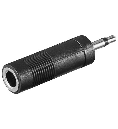 Adapter 3,5mm Klinkenstecker Mono auf 6,3mm Klinkenkupplung Stereo