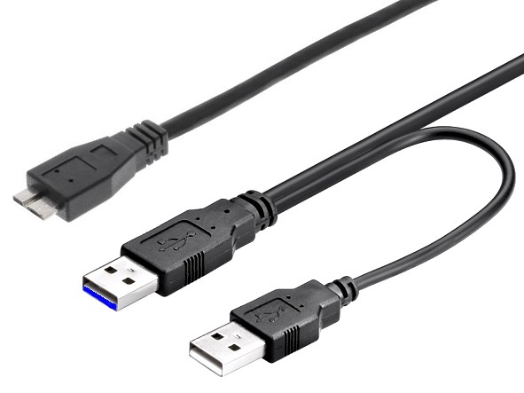 Micro USB Kabel 1m Y-Kabel USB2 USB3 mit Micro USB