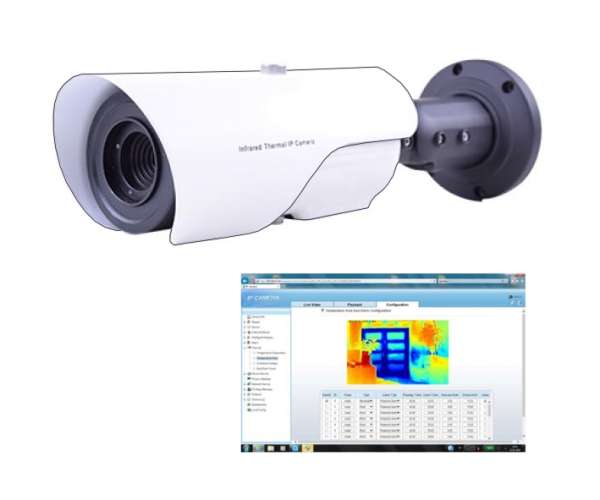 Wärmebildkamera Hybrid Thermokamera mit IP-LAN und BNC Messereich -40 bis 150°C