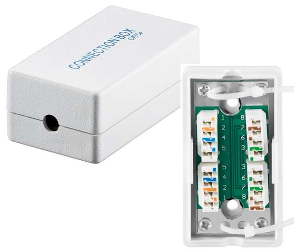 CAT5e Verbindungsbox LAN Verbinder Klemmverteiler Patch LSA Kabelverbinder auch für PoE geeignet