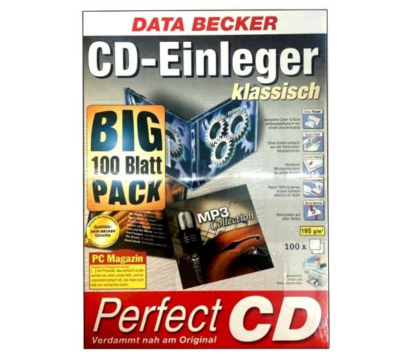 DVD CD Hüllen Einleger klassisch BIG-PACK 100-Stück für Laser oder Tintendrucker