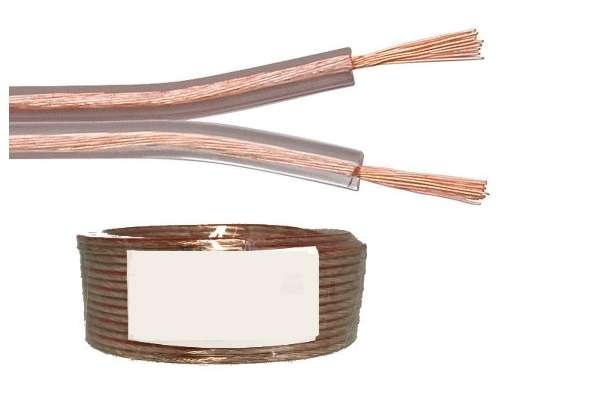 Lautsprecherkabel 25m 2x1,5 mm² Lautsprecher Kabel transparent Boxenkabel  Polaritätskennzeichnung 25 m 2 x 1,5mm CCA Kupfer Boxen ARLI