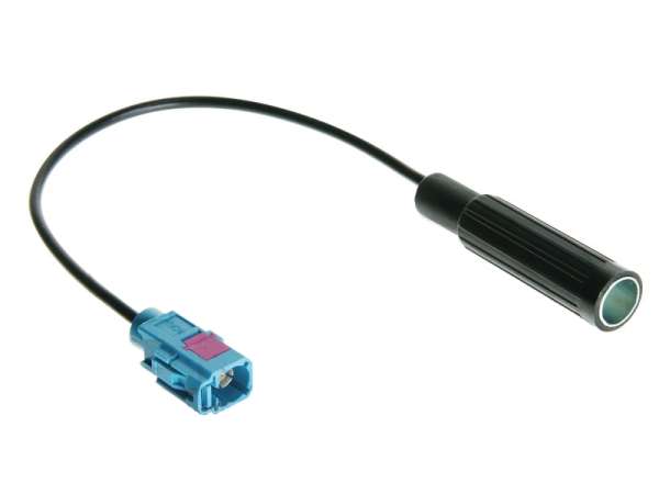 vhbw Antennenadapter von Din (m) auf Doppel-Fakra (m) kompatibel