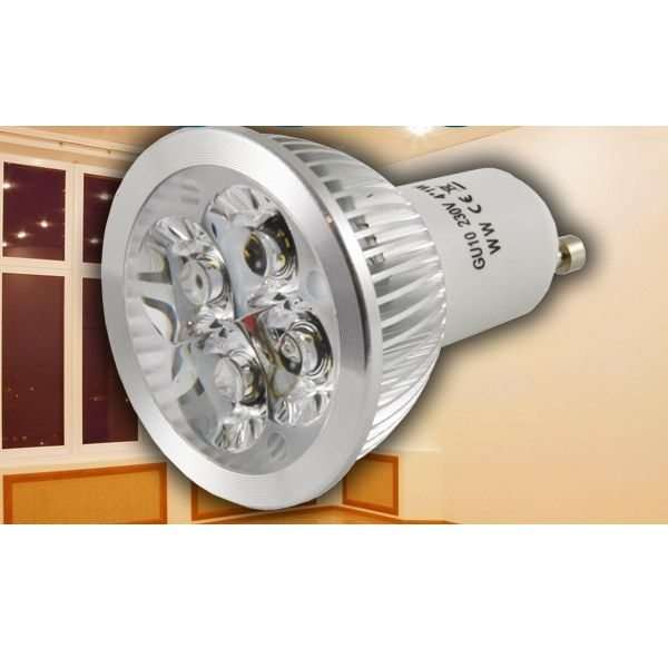 GU10 LED Strahler 230V 4W Warmweiss MR16 400Lumen 60°