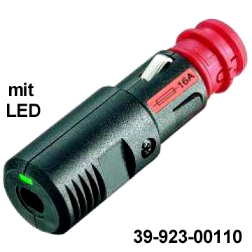 12V/24V Zigarettenanzünder Stecker Schalter Rote LED mit 1m Kabel