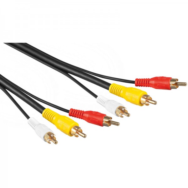 1,5m Cinchkabel 3-adrig NF Audio-Kabel mit Videokabel