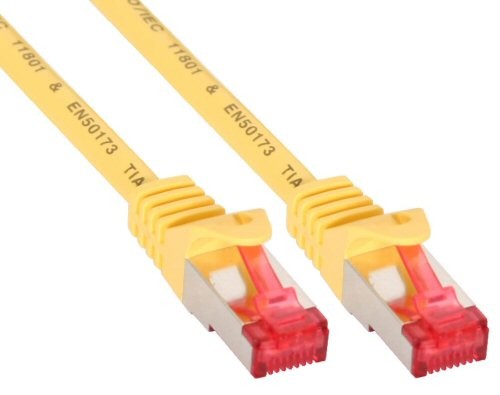 10m LAN Kabel Cat6 Patchkabel Gelb PIMF SFTP