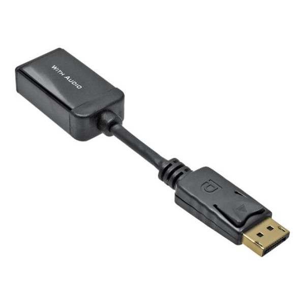 Medienkonverter Adapter DisplayPort auf HDMI Buchse mit Audio
