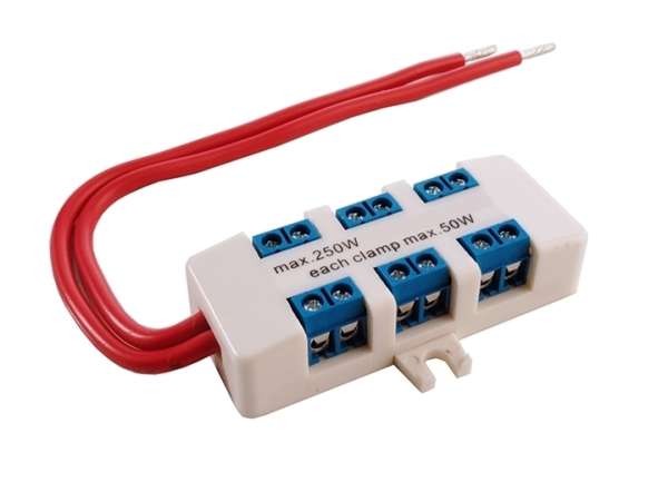 Netzteiladapter Verteiler 6-fach Niedervoltverteiler für 12V 24V bis 210W LED oder Halogen