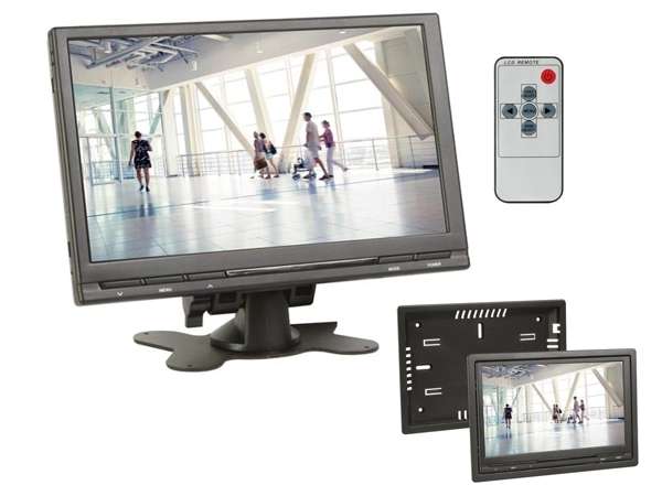 TFT LCD Monitor 223mm 9zoll 2xVideoeingang mit Fernbedienung