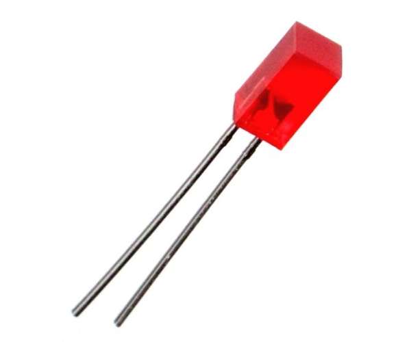 S857-10 Stück LEDs viereckig 2x2mm rot diffus red 2x2x8mm quadratisch