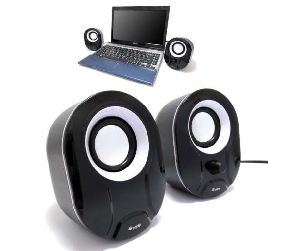 PC-Lautsprecher Equip Stereo USB-Lautsprecher System USB und 3,5mm Klinke