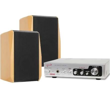 Stereo Verstärker 2x75W ESA18 mit Lautsprecherboxen Buche