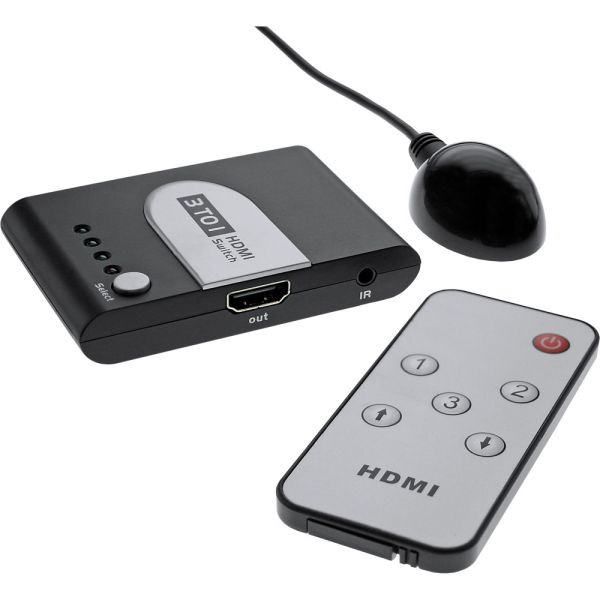 HDMI Switch 3xIN auf 1xOut HDMI Umschalter 3D HD mit Fernbedienung