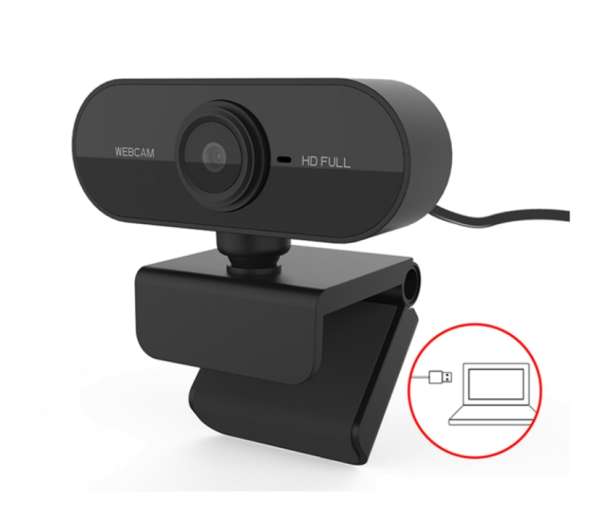 USB Kamera mit Halterung FullHD 2MP Weitwinkel und Mikrofon