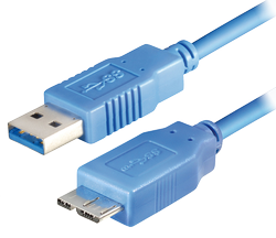 2m USB Kabel USB3 Micro B Stecker auf USB A Stecker