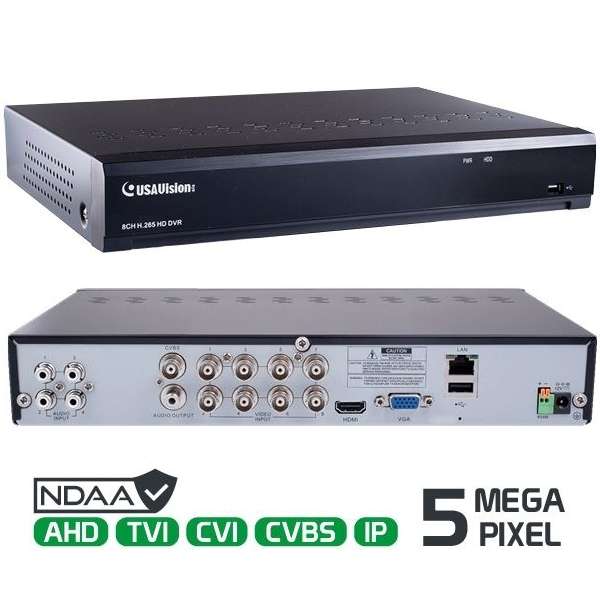 8Kanal DVR NVR Rekorder BNC und 4xIP-Kanal Analog Onvif APP BNC UA-XVL810