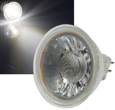 5W LED Birne 50mm MR16 460lm 12V Spot 36° COB Neutralweiss Daylight dimmbar