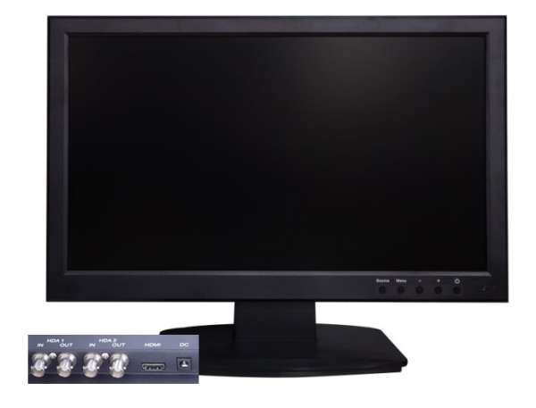 Hybrid Monitor 495mm 19,5zoll mit BNC Konverter für AHD TVI CVI CVBS und HDMI 12V INP