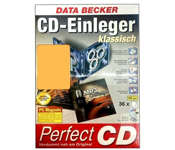DVD CD Hüllen Einleger klassisch 36-Stück für Laser- oder Tintendrucker