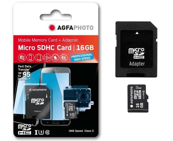 16GB SD Karte Micro SDHC Speicherkarte mit SD-Adapter Class10