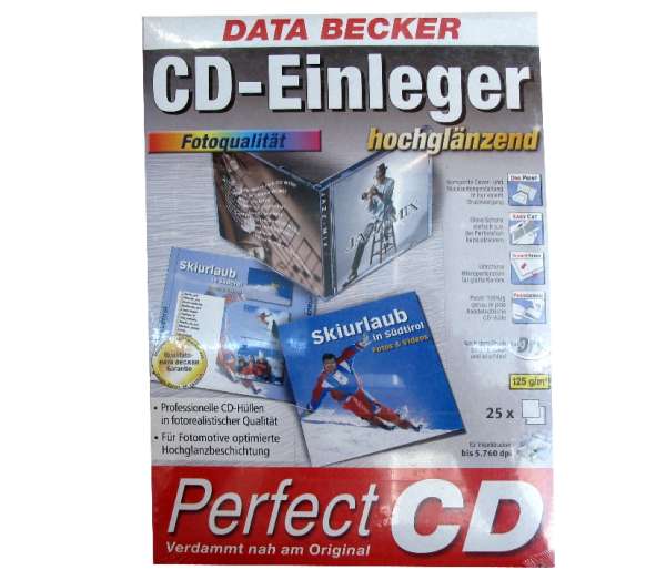 DVD CD Einleger hochglänzend 25-Stück für Tintendrucker